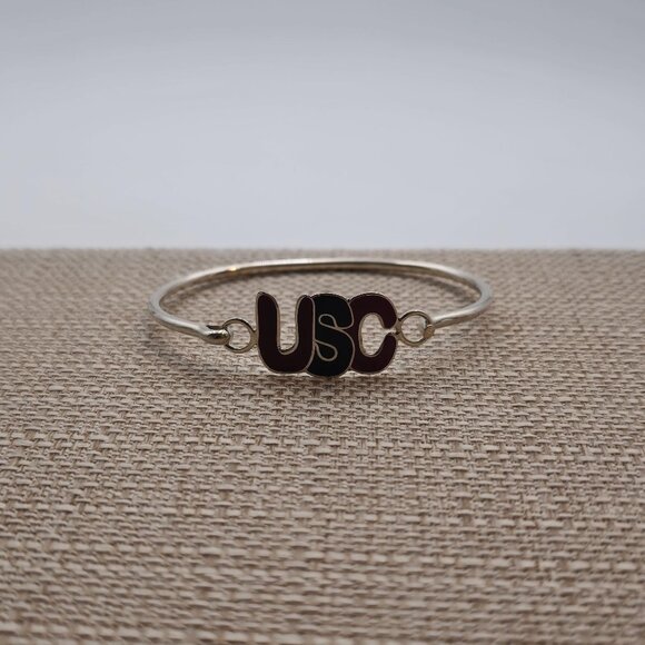 6.25 Inch Sterling Silver University of Southern California Bracelet B339 - Picture 1 of 6